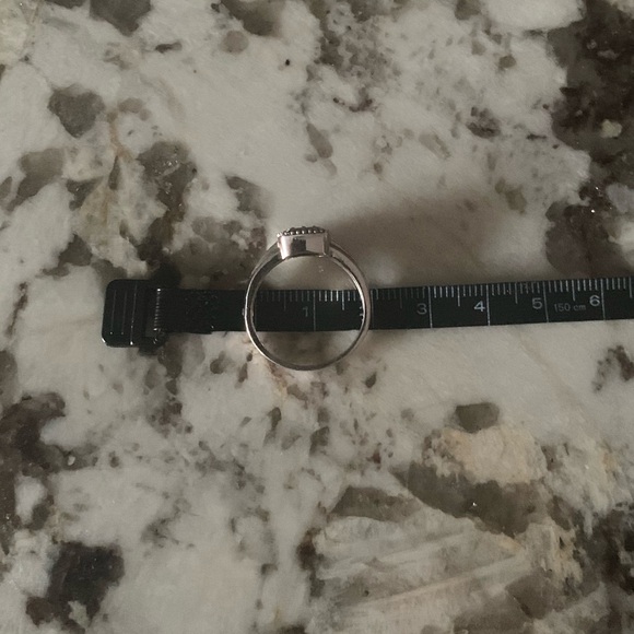 Diamond Halo Ring, Sterling Silver Stamped 925, (1/10 ct. t.w.), Approx. Size 8 - Picture 4 of 8